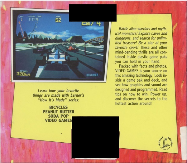 video games back cover