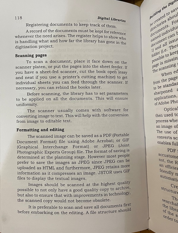 Scanning, formatting, editing