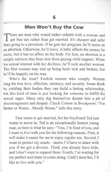 Men Won't Buy the Cow