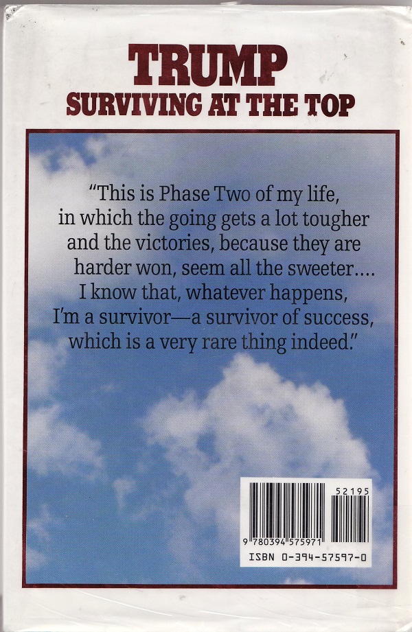 Donald Trump back cover