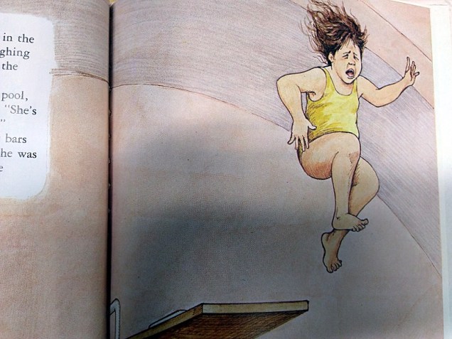 Rita on the diving board