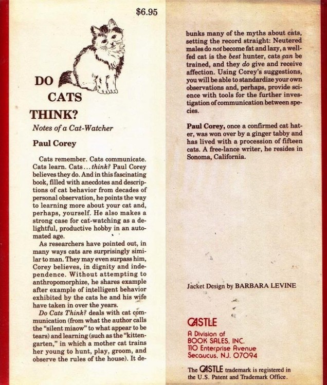 Do cats think? front and back flaps