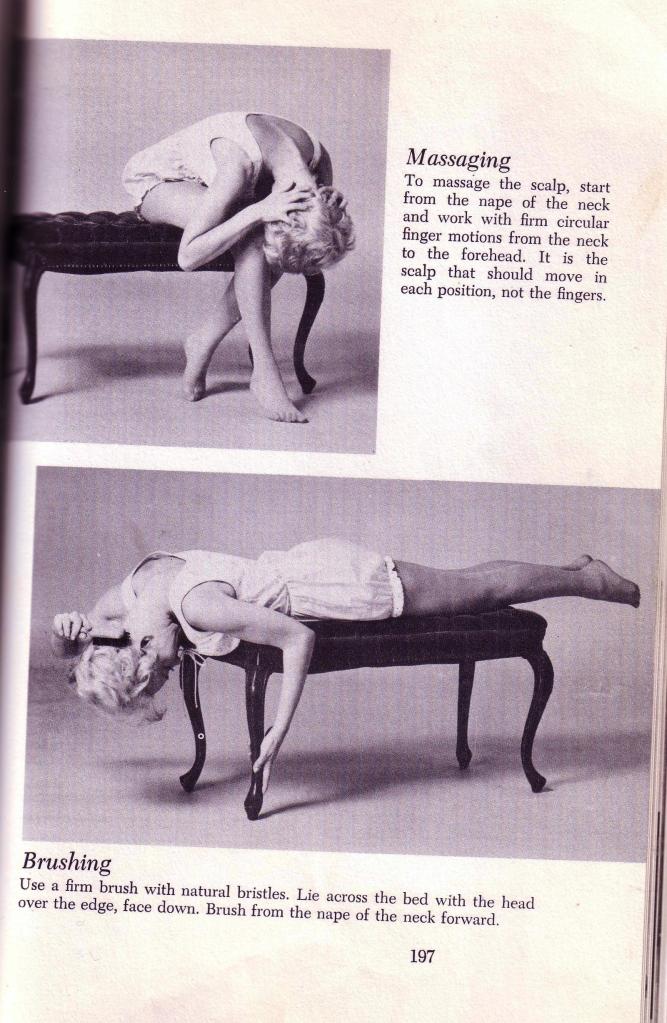 Debbie Does Exercise - massaging and brushing hair